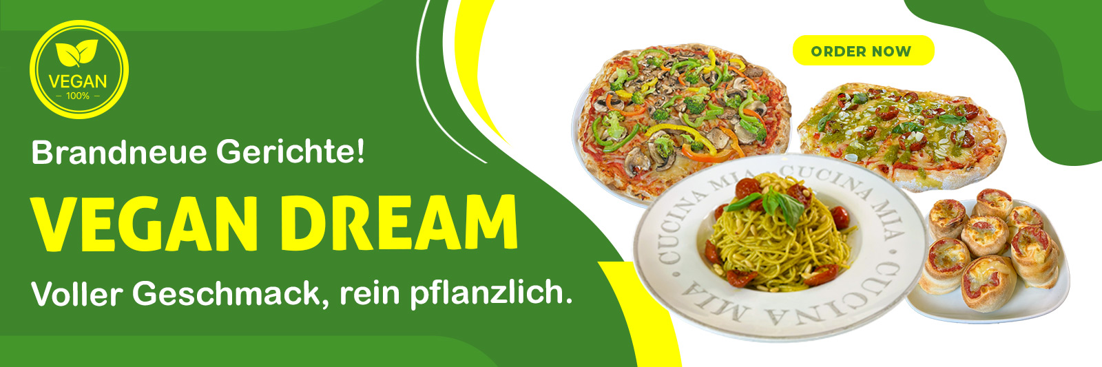 Neue vegane Gerichte bei Pizza Dream Essen Kray und Essen Altendorf